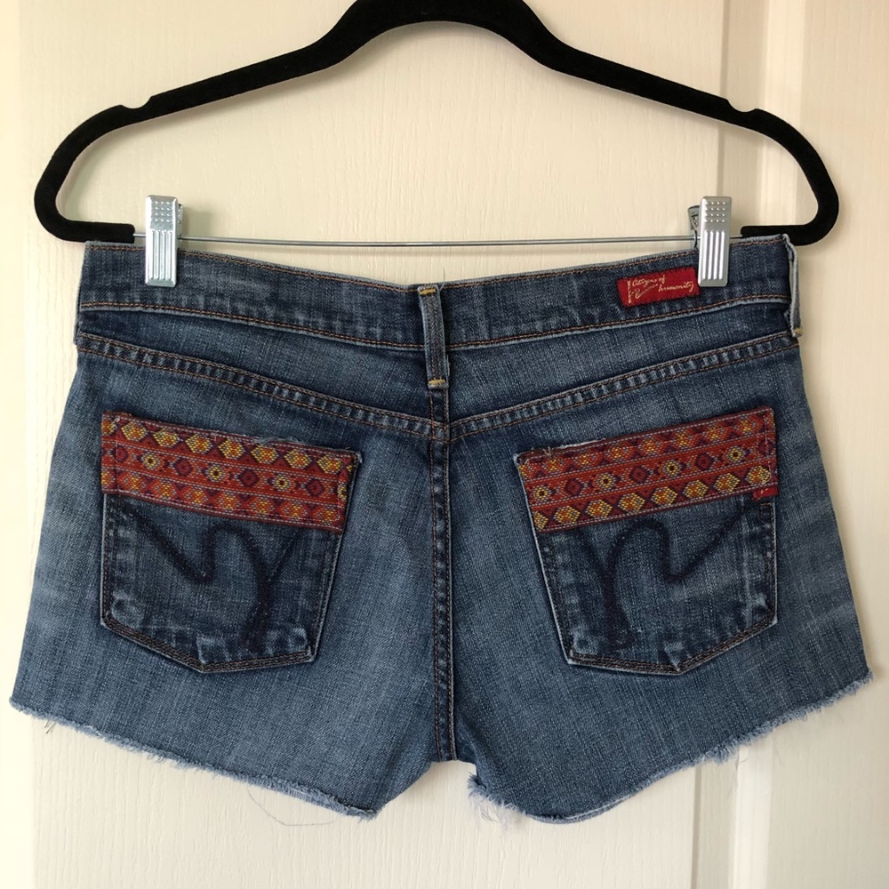 Citizens of Humanity Distressed Shorts, Size 27